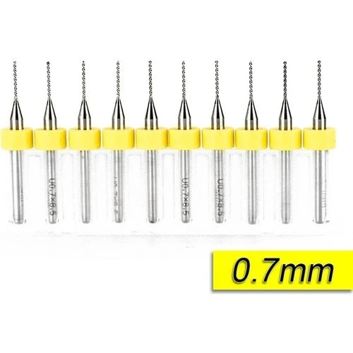 10 Adet 0.7mm Tungsten Karbür Delme PCB Matkap Ucu ürün görseli 1