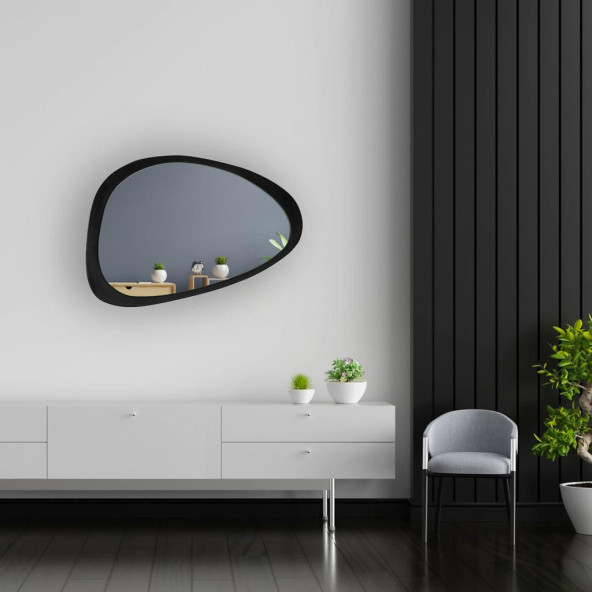 Dekoratif Ayna Siyah Çerçeve 70x50 Buzkan ürün görseli 1