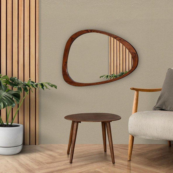 Dekoratif Ayna Ceviz Çerçeve 70x50 Buzkan ürün görseli 1