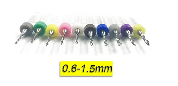 10 Parça 0.6 mm - 1.5 mm Tungsten Karbür Delme PCB Matkap Ucu ürün görseli 1