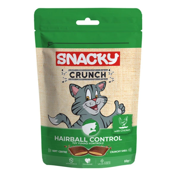 Snacky Kedi Crunch Ödül Hairball Cont.Tavuk ürün görseli 1