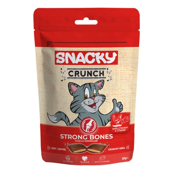 Snacky Kedi Crunch Ödül Strong Tavuk-Peynir ürün görseli 1