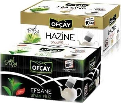 Ofçay Efsane Siyah Filiz 30'lu + Hazine Zengin Dem 30'lu Demlik Poşet Çay ürün görseli 1