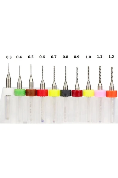 10 Parça 0.3 mm - 1.2 mm Tungsten Karbür Delme PCB Matkap Ucu ürün görseli 1