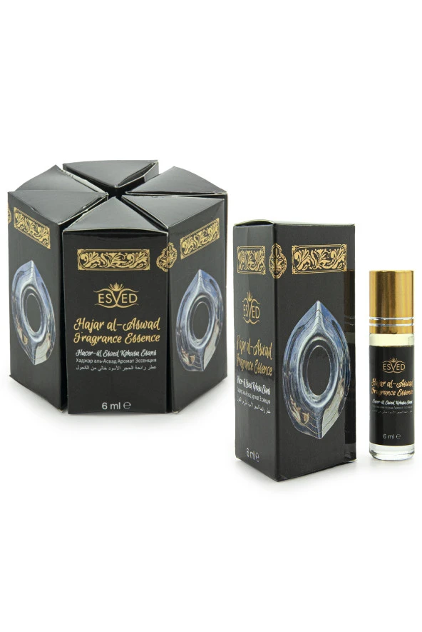 Hacer-ül Esved Esansı 6 Adet Hacer-ül Esved Kokusu Cam Şişe 6ML (6 Adet Set) ürün görseli 1