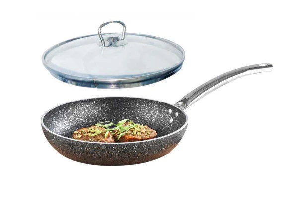 Granit Tava 22 CM Cam Kapaklı ürün görseli 1