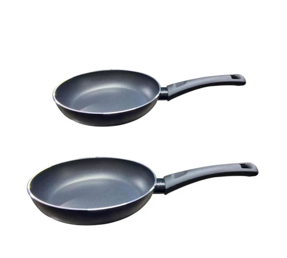 Mehtap Teflon Tava 2li Set İndüksiyon Tabanlı Lacivert Renk 24+28 CM ürün görseli 1