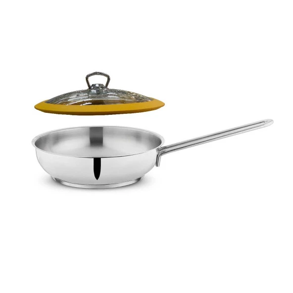 Schafer Held Çelik Tava 26 CM Sarı Silikon Kapaklı ürün görseli 1
