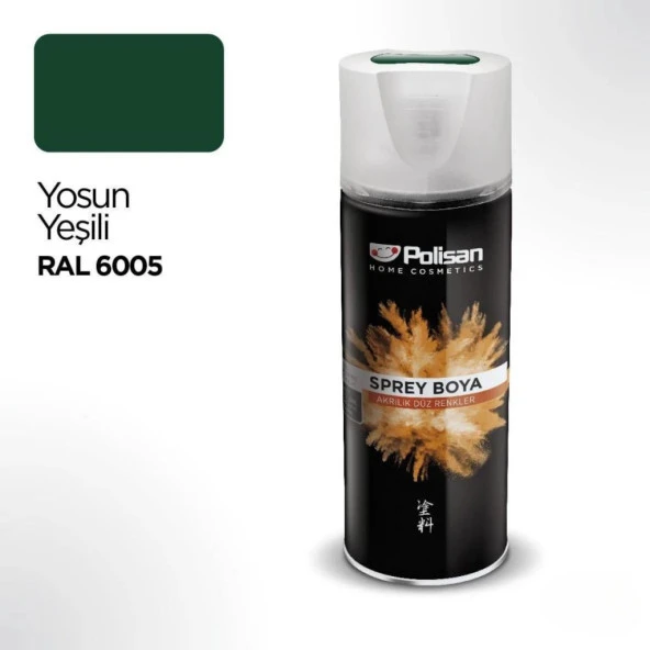 Polisan Akrilik Sprey Boya Yosun Yeşili 400 ML RAL 6005 ürün görseli 1
