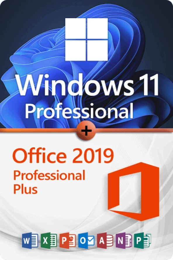 WİNDOWS 11 PRO + OFFİCE 2019 PRO PLUS LİSANS ANAHTARI ürün görseli 1
