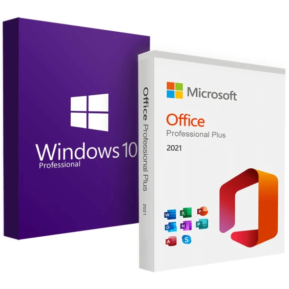 Windows 10 Pro Lisans + (office 2021 Pro Plus Hediyeli) ürün görseli 1