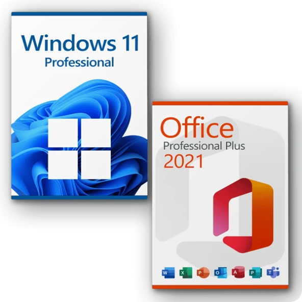 Windows 11 Pro '' Office 2021 Pro Plus 32-64 Bit Türkçe-İngilizce Global Destekli ürün görseli 1