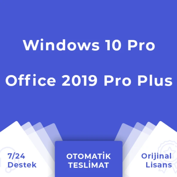 Microsoft Windows 10 Pro ve Office 2019 - Bireysel Dijital Lisans ürün görseli 1