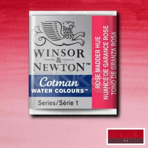 Winsor & Newton Tablet Sulu Boya No:580 Rose Madder Hue ürün görseli 1