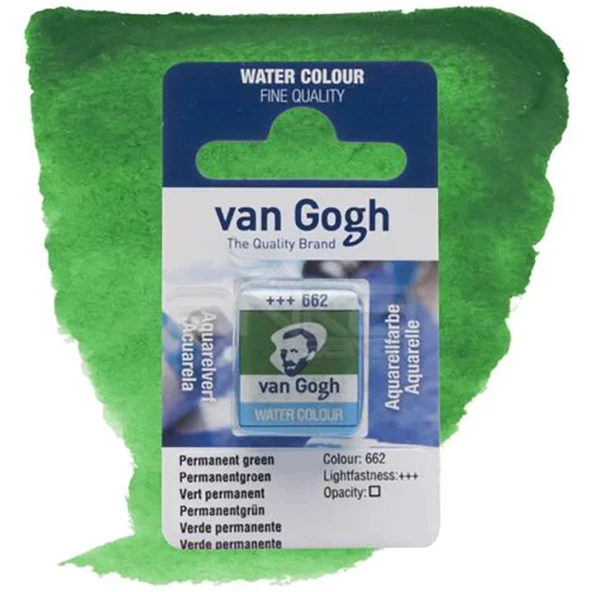 Van Gogh Tablet Sulu Boya Yedek Permanent Green 662 ürün görseli 1