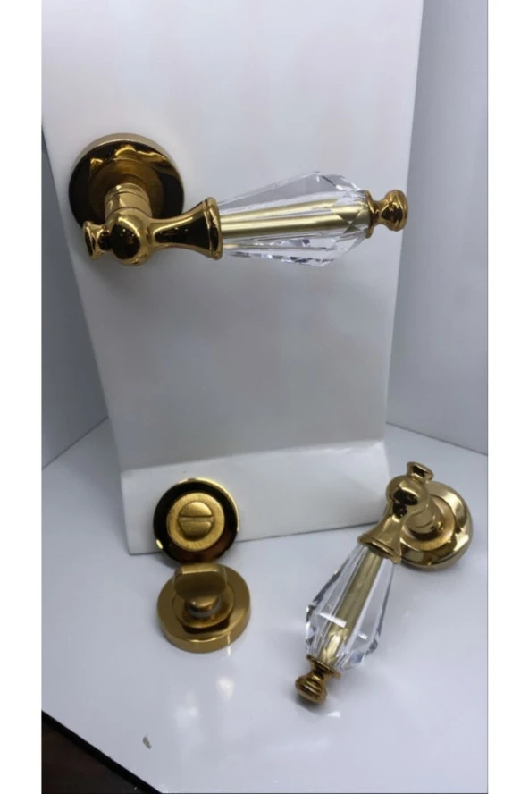 Topkapı Kristal Albrifin Rozetli Wc Kapı Kolu ürün görseli 1