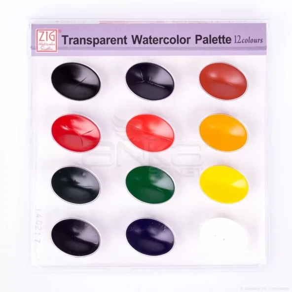 Zig Transparent Watercolor Palette 12 Renk ürün görseli 1