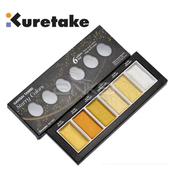 Zig Kuretake Gansai Tambi Sulu Boya Seti 6lı Starry Colors ürün görseli 1