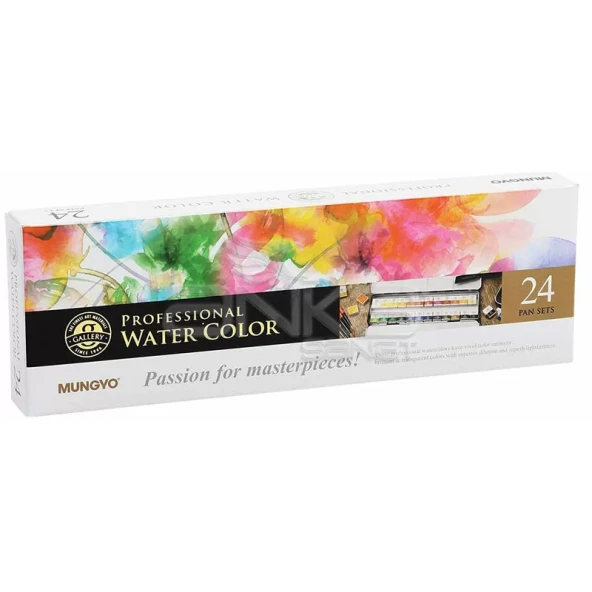 Mungyo Gallery Artists Watercolor Set 24 Renk Yarım Tablet ürün görseli 1