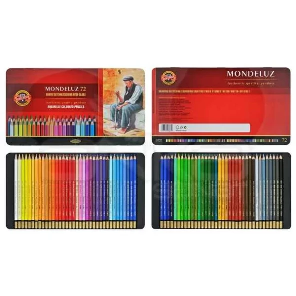 Koh-i-Noor Mondeluz Aquarell Sulu Boya Kalem Seti 72li ürün görseli 1