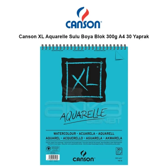 Canson XL Aquarelle Sulu Boya Blok 300g A4 30 Yaprak ürün görseli 1