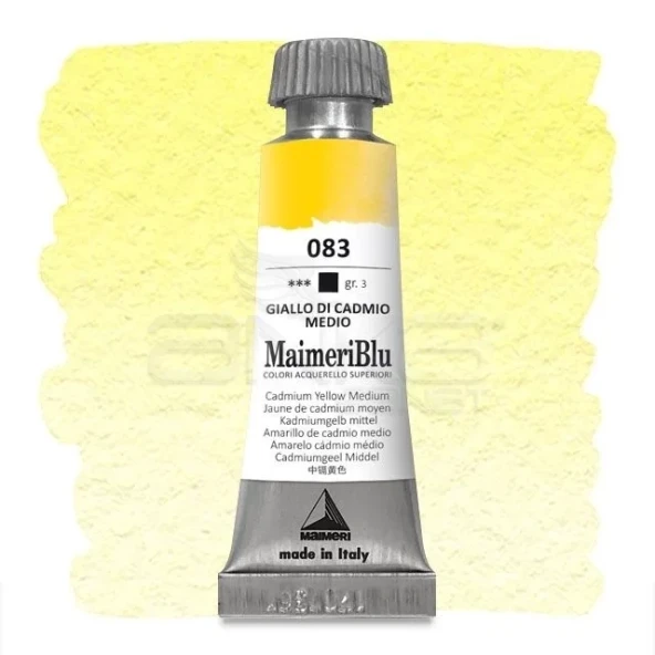 Maimeri Blu Tüp Sulu Boya 12 ml S3 No:083 Cadmium Yellow Medium ürün görseli 1