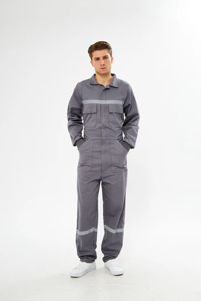 Orange Safety Gri Bütün İş Tulumu 12/16 Gabardin ürün görseli 1