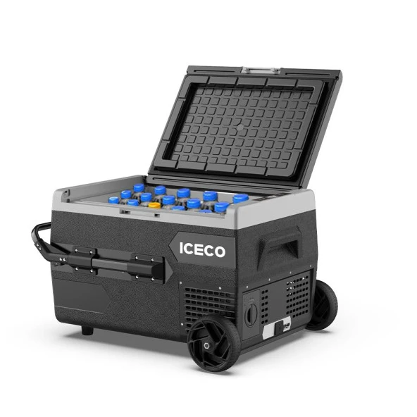 ICECO K65S 12/24Volt 65 Litre Akülü/Kablolu/ Kompresörlü Tekerlekli Outdoor Oto Buzdolabı/Dondurucu (Akü Dahil Değildir) ürün görseli 1
