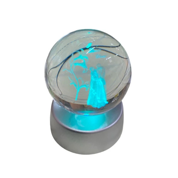 EMF Mini Kristal Küre Renk Değiştiren Figürlü Işıklı ürün görseli 1