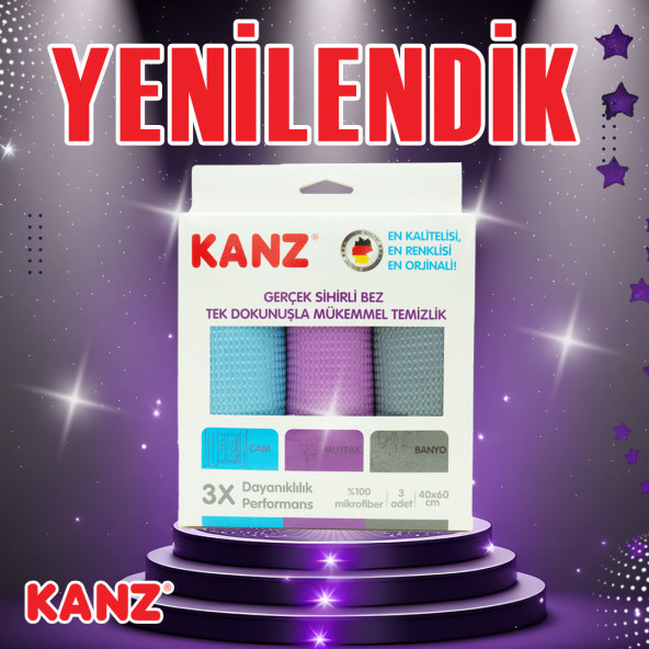 Kanz Alman Mikrofiber Temizlik Bezi 3'lü Paket (ByTUGCE) ürün görseli 1