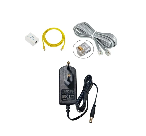 ZTE-Huawei Adaptörü  Adsl/VDSL2/Modem Roter 12 V 1 A Kalın Uçlu+Hediye ürün görseli 1