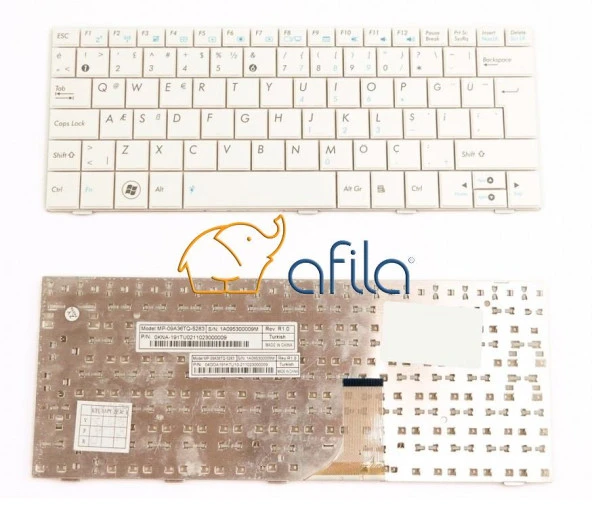 Asus Eepc 1001, 1005 ,1008 ,1005HA ,1008HA Klavye (Beyaz TR) MP-09A36F0-5282 ürün görseli 1