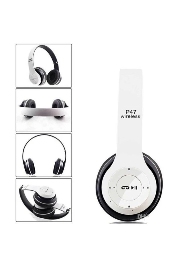 AbaTech Ios 14 PRO - 14 PRO MAX UYUMLU P47 BEYAZ KABLOSUZ BLUETOOTH KULAKLIK ürün görseli 1