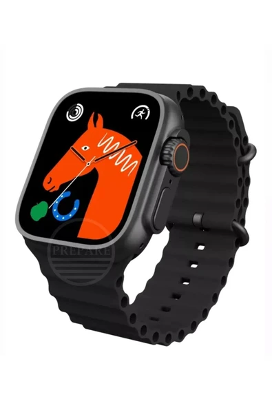 AbaTech HUAWEİ P SMART 2018 UYUMLU WATCH 8 800T ULTRA 49MM AKILLI SAAT ÇİFT KORDONLU ürün görseli 1