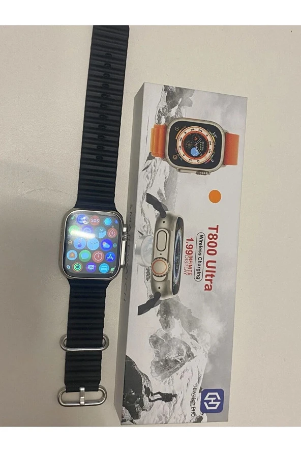 AbaTech HUAWEİ MATE 40 PRO - MATE 50 PRO UYUMLU WATCH 8 800T ULTRA 49MM AKILLI SAAT ÇİFT KORDONLU ürün görseli 1