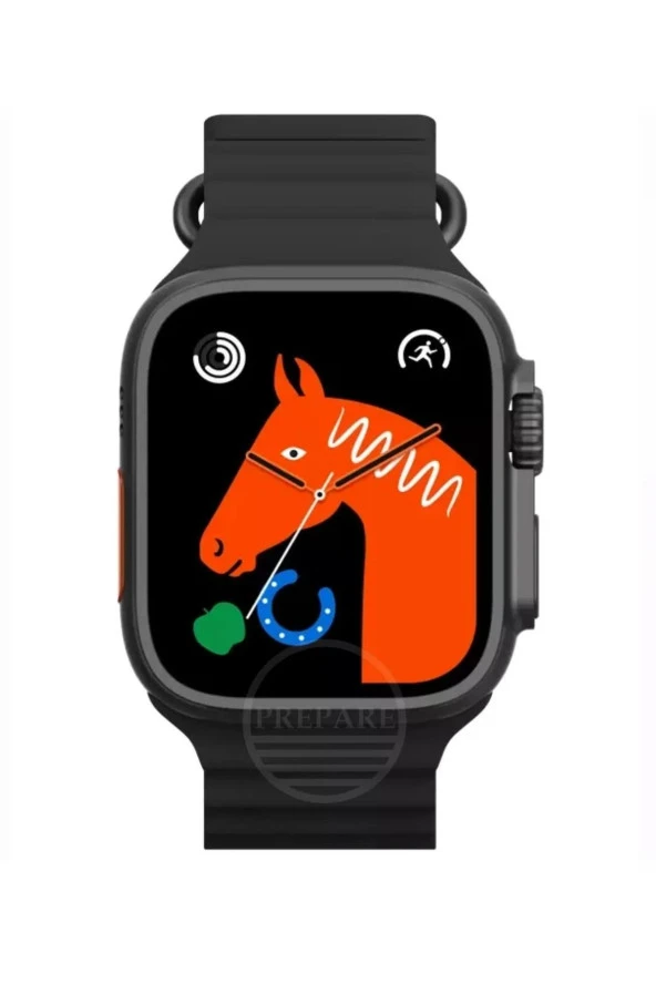 AbaTech XİAOMİ Mİ 10 - Mİ 10 LİTE UYUMLU WATCH 8 800T ULTRA 49MM AKILLI SAAT ÇİFT KORDONLU ürün görseli 1