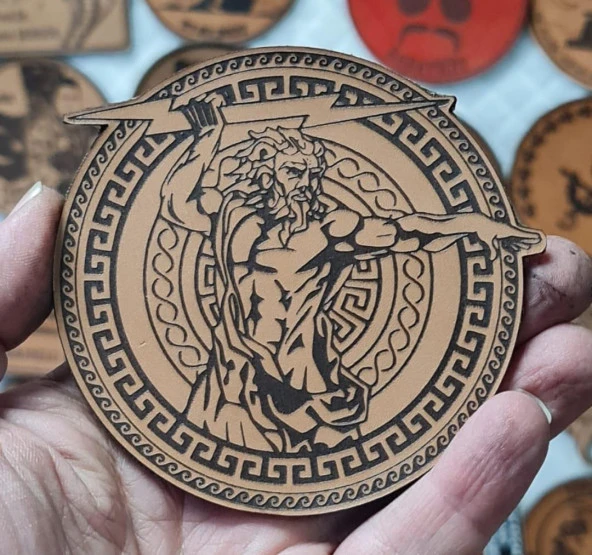 ZEUS - Deri Peç - Arma - Leather Patch - Resim 3