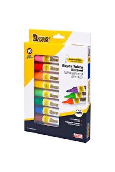 BRONS BOART MARKER KALEM DOLDURULABİLİR YERLİ 10 LU SET ürün görseli 1