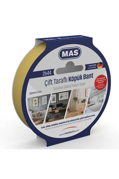 2644 Çift Taraflı Köpük Bant 25mm x 5m ürün görseli 1