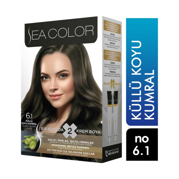 SEA COLOR SAÇ BOYASI 6/1 KÜLLÜ KOYU KUMRAL ürün görseli 1