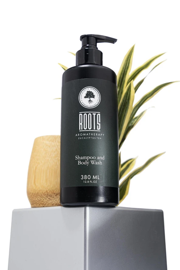 Roots Aromatherapy Eucalyptus Tea Shampoo and Body Wash 380 ml 12.8 fl oz ürün görseli 1