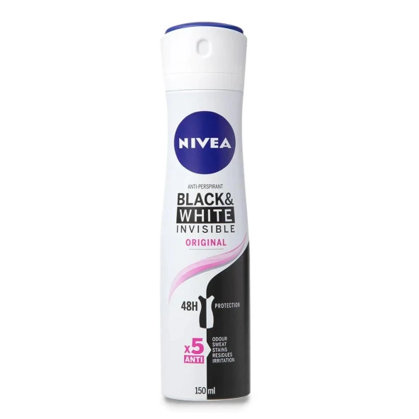 Nivea Black & White Invisible Orginal Deodorant 200 ml ürün görseli 1