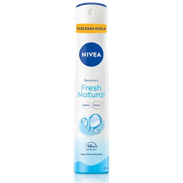 Nivea Fresh Natural Deodorant 200 ml ürün görseli 1