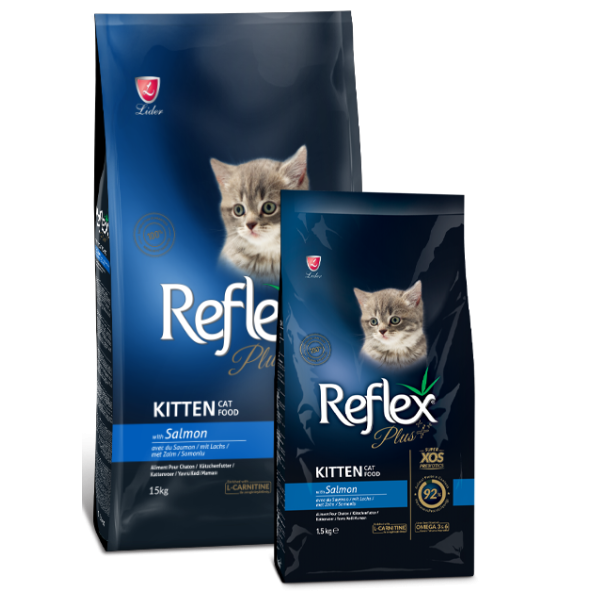 Reflex Plus Kitten Somon Balıklı Yavru Kedi Maması 2 X 1 Kg. Açık Paket ürün görseli 1