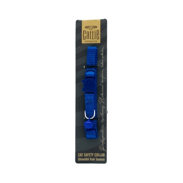 Cattie Tokalı Kedi Boyun Tasması RoyalMavi 1x15-25 Cm ürün görseli 1