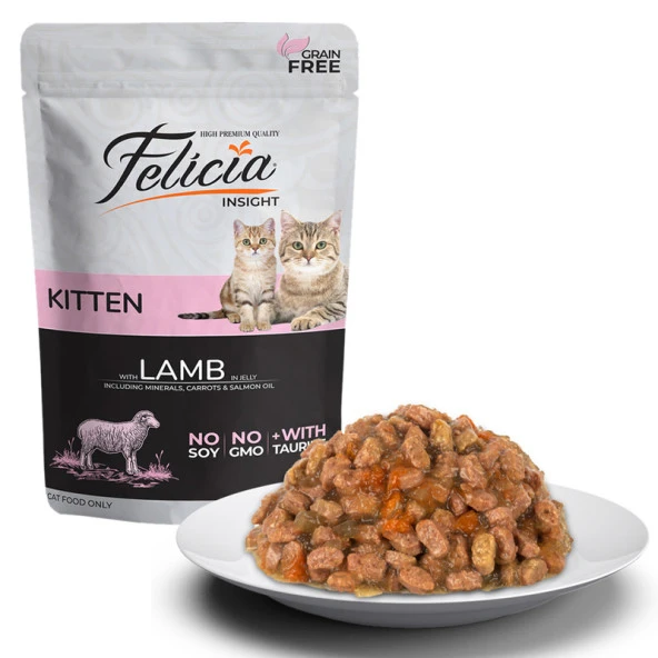 Felicia Tahılsız Kuzulu Yavru Yaş Mama 85 Gr ürün görseli 1