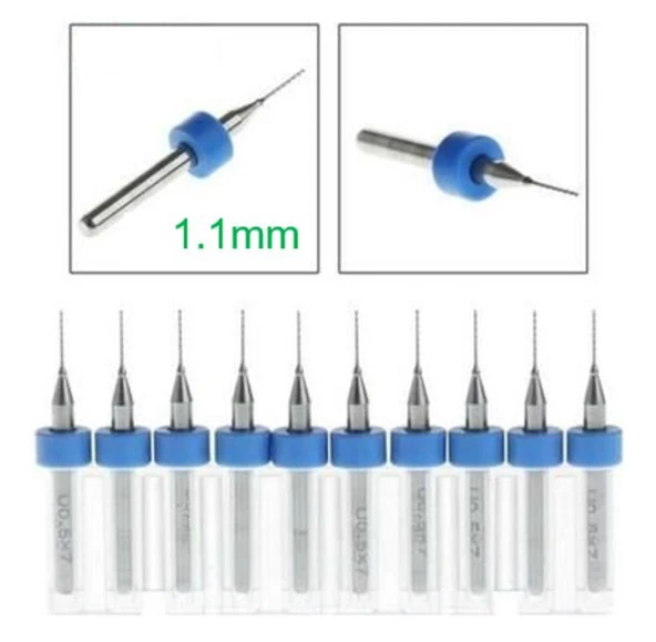 Pcb Mikro Mini Karbür Matkap Ucu 1,1Mm 10 Adet ürün görseli 1