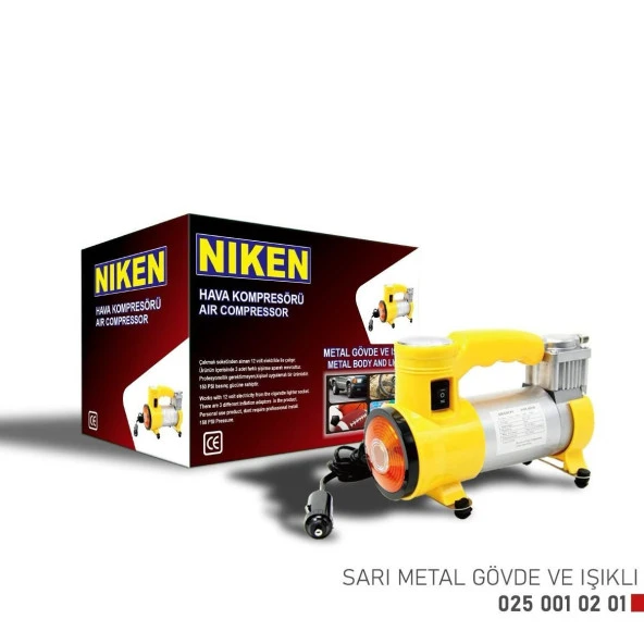Niken Hava Kompresörü Sarı Metal Gövde 150 Psı ürün görseli 1