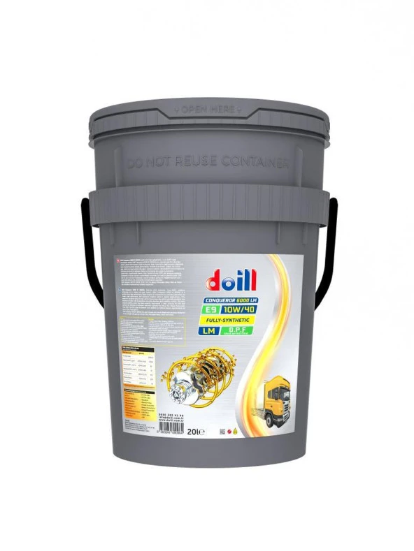 Doill CONQUEROR 10W-40 6000 LM E9 CI4 20 Litre Tam Sentetik Ağır Hizmet Yağı (Üretim Yılı: 2026) ürün görseli 1