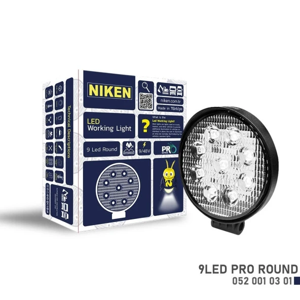 Niken Çalışma Lambası Pro 9 Ledli Yuvarlak ürün görseli 1